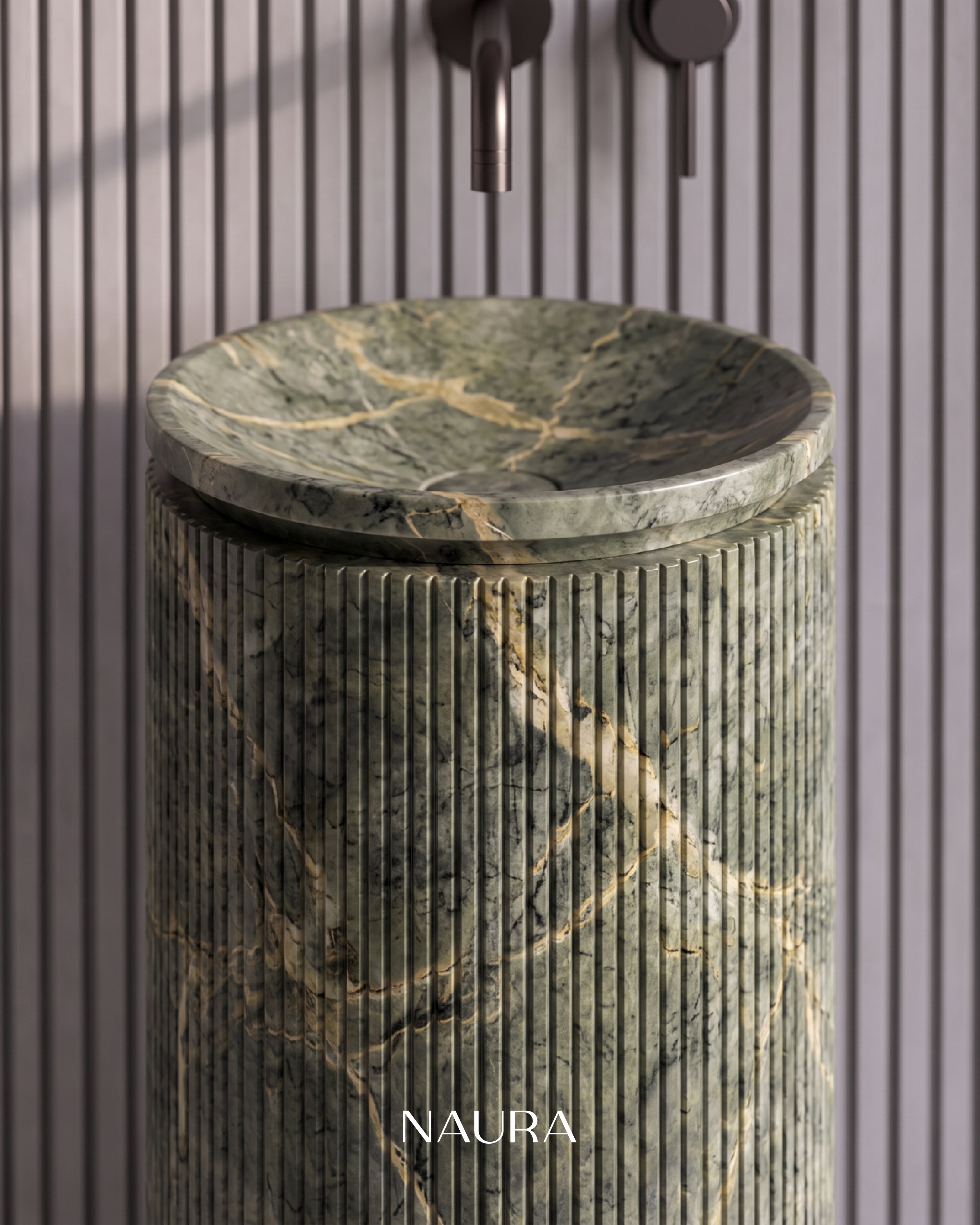 Forest Green Floor Standing Basin