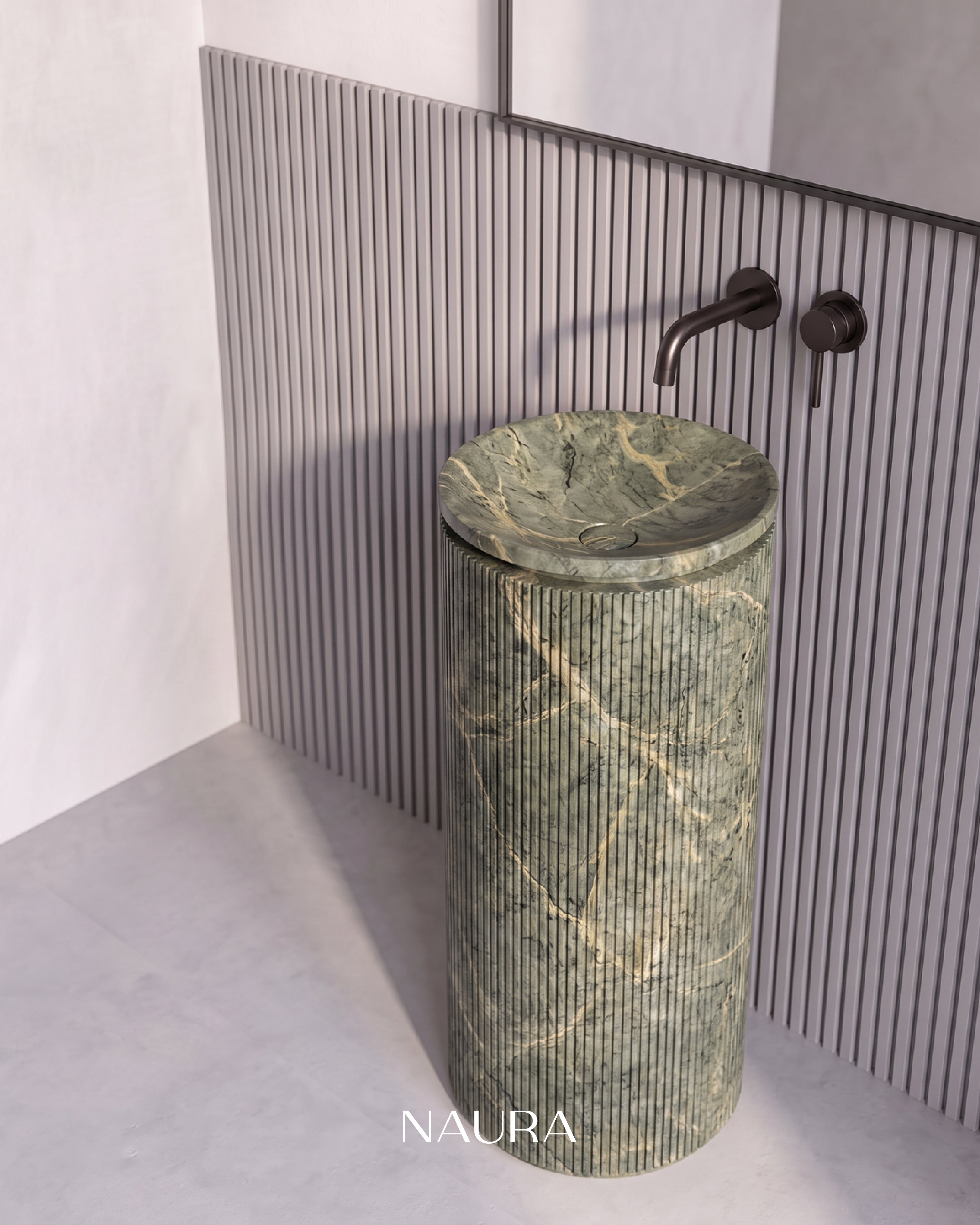 Forest Green Floor Standing Basin