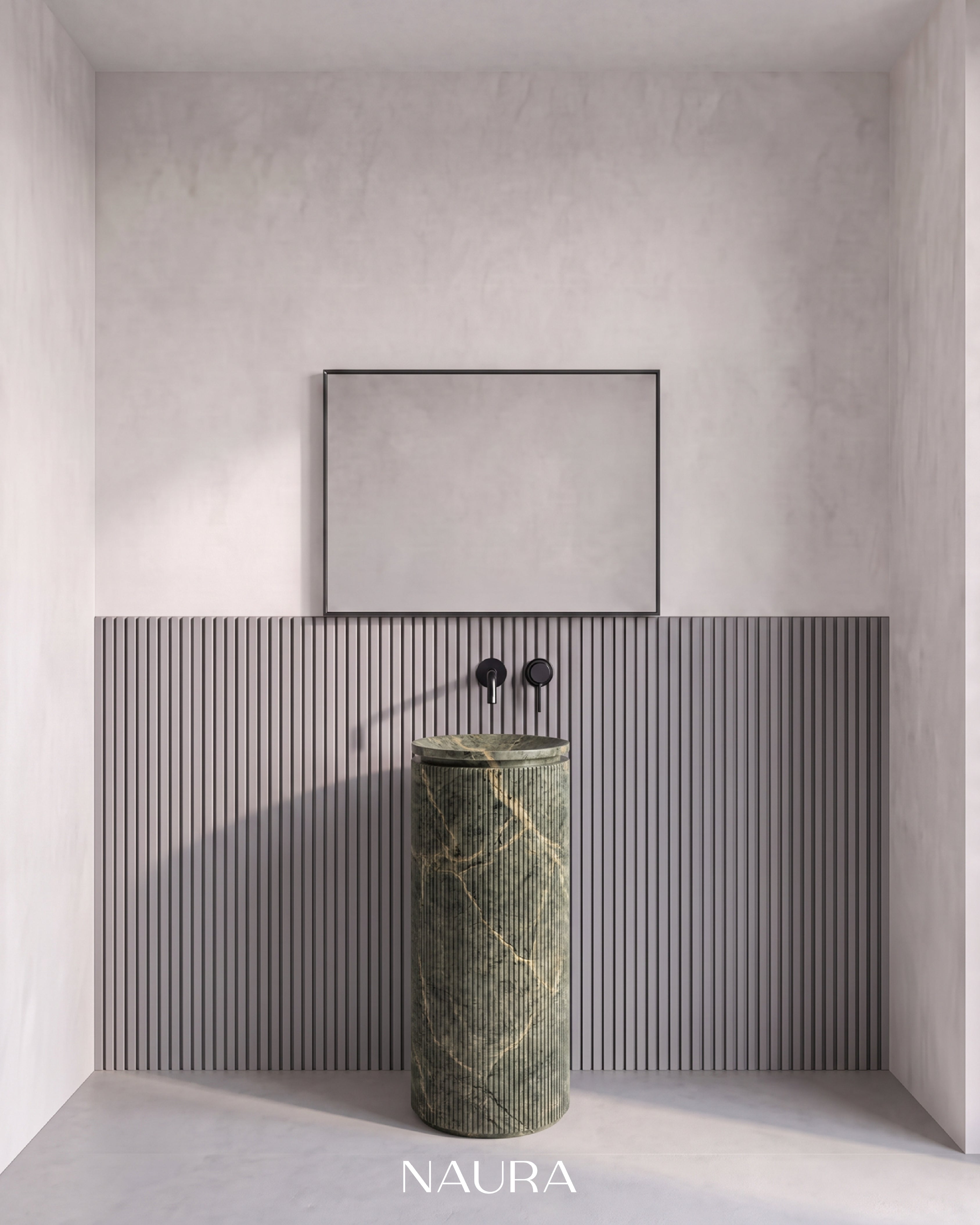 Forest Green Floor Standing Basin