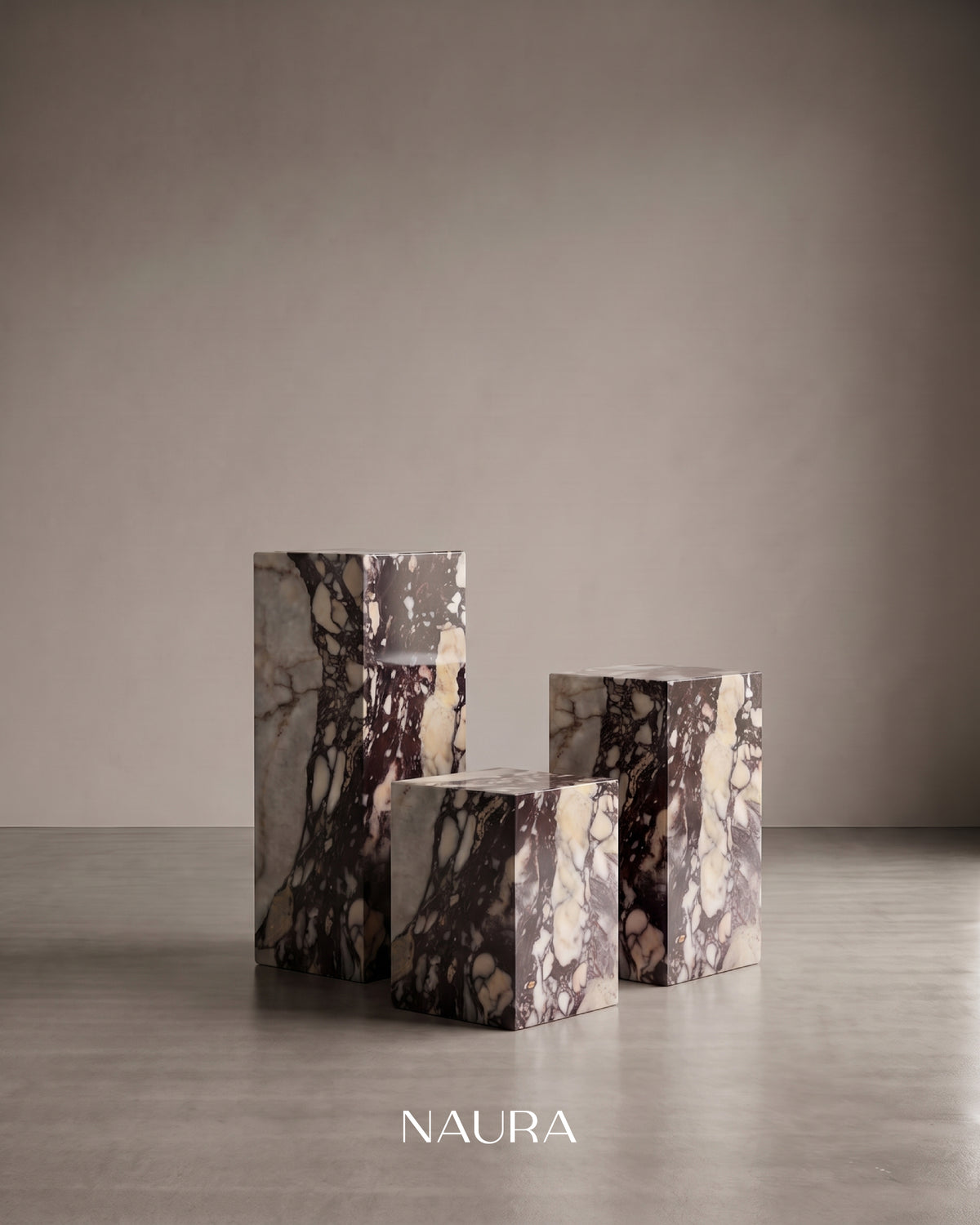 Trio Plinth Set - Calacatta Viola