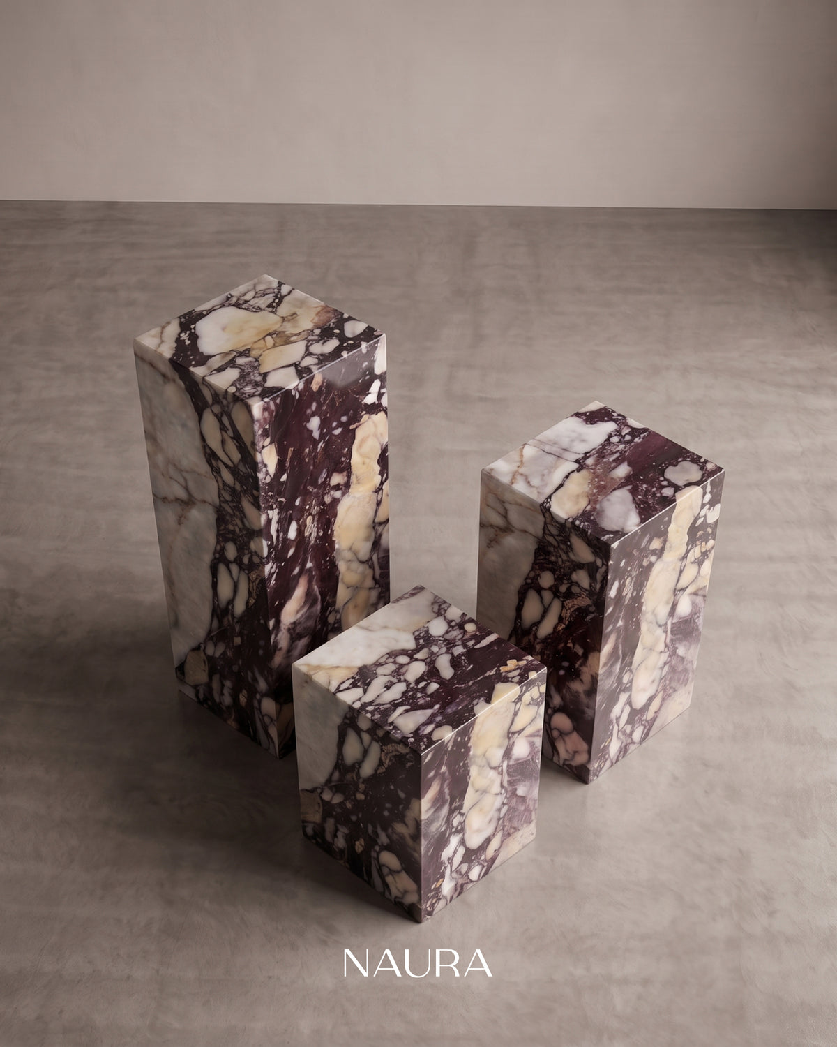 Trio Plinth Set - Calacatta Viola