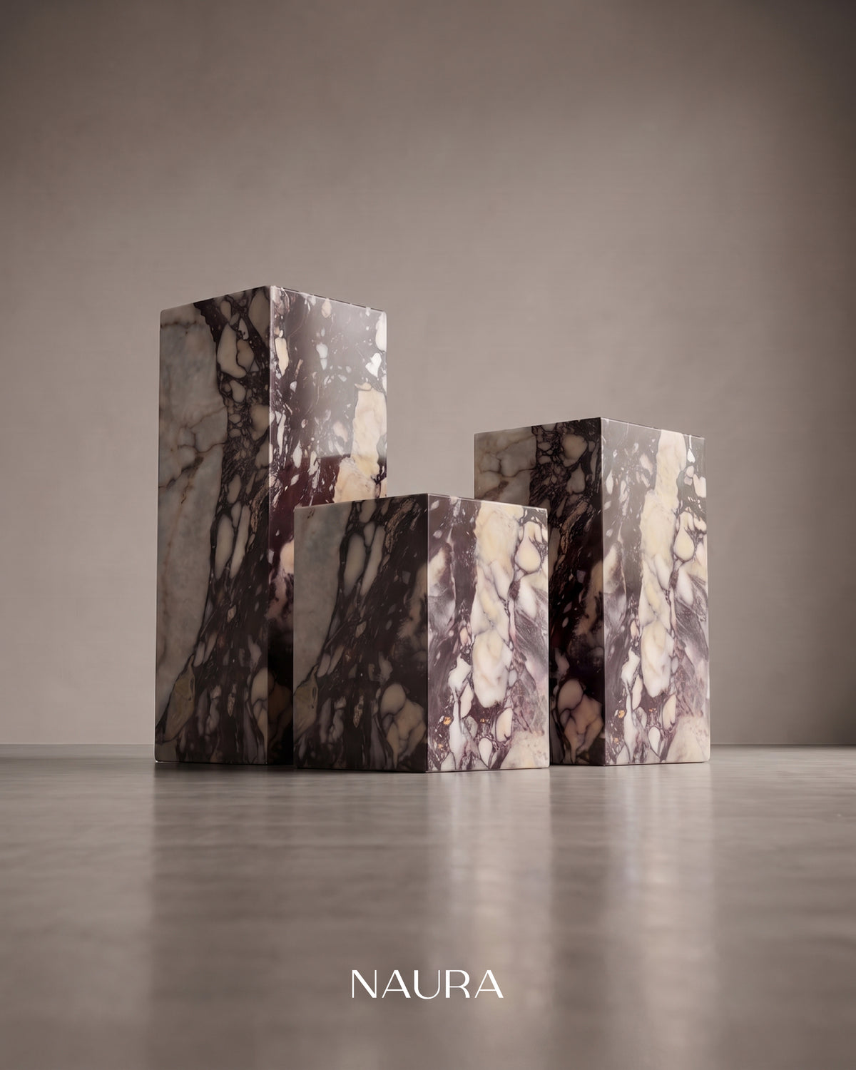 Trio Plinth Set - Calacatta Viola