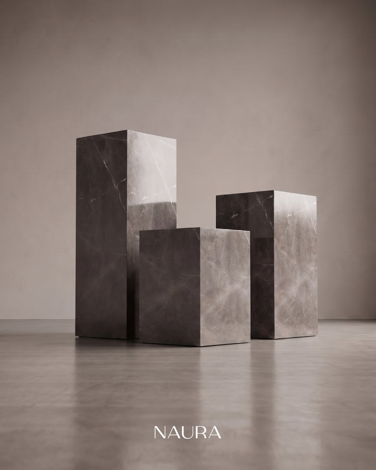 Trio Plinth Set - Armani Grey