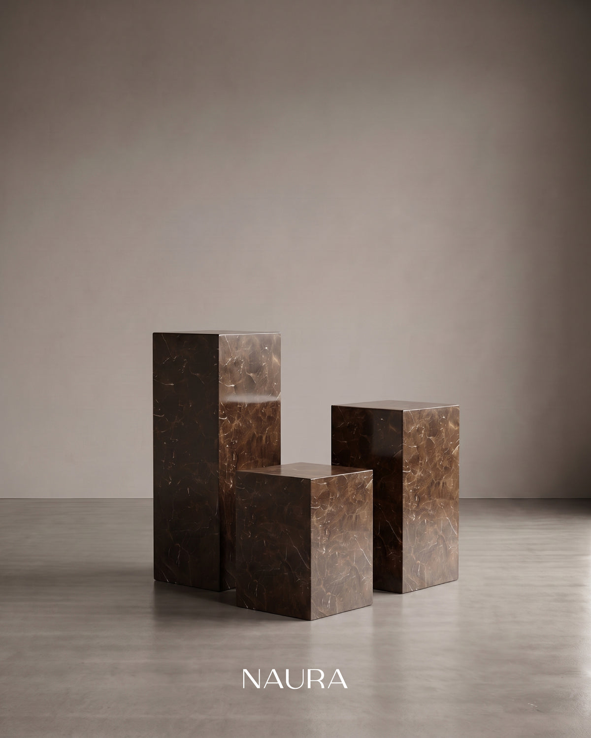 Trio Plinth Set - Mocha