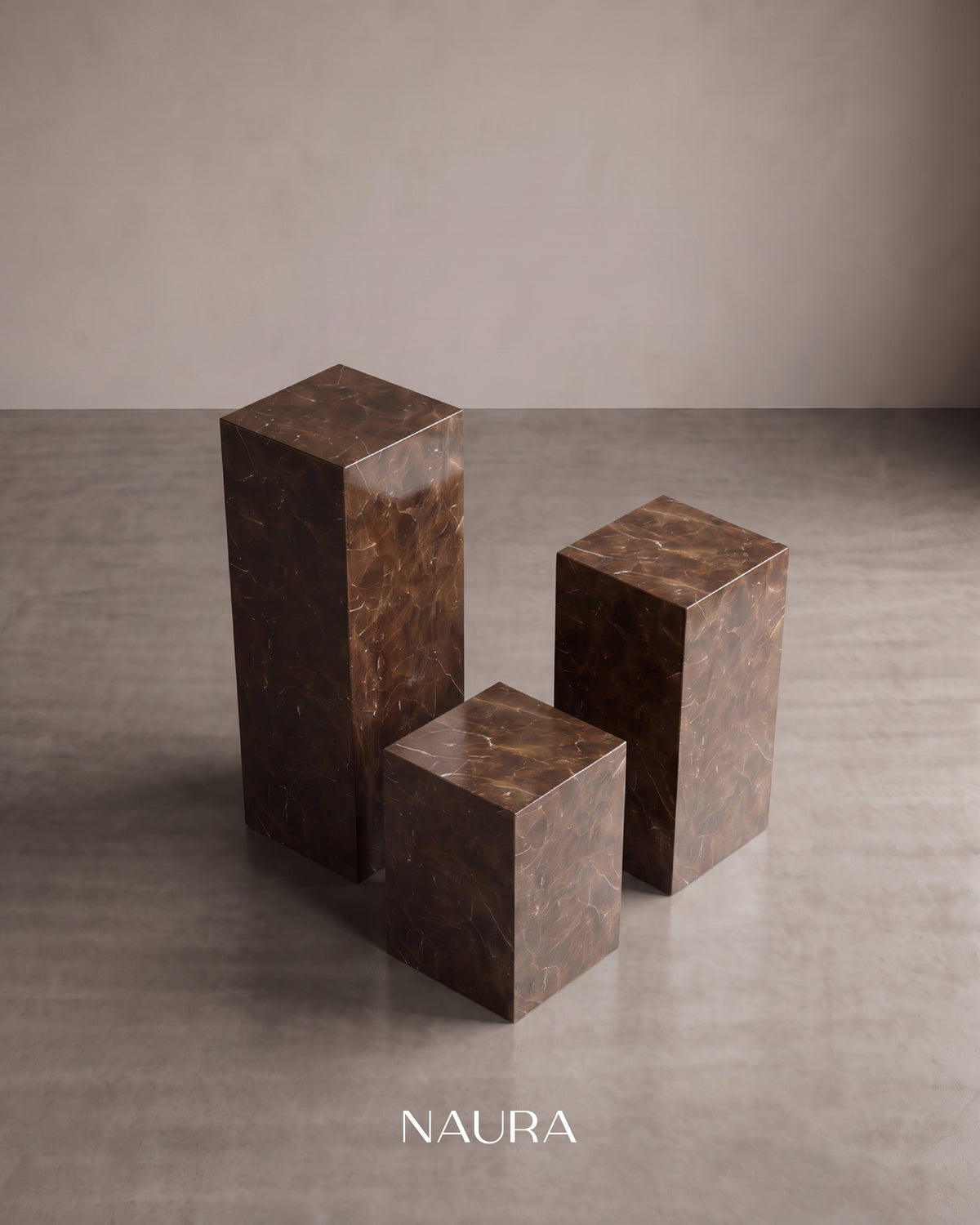 Trio Plinth Set - Mocha