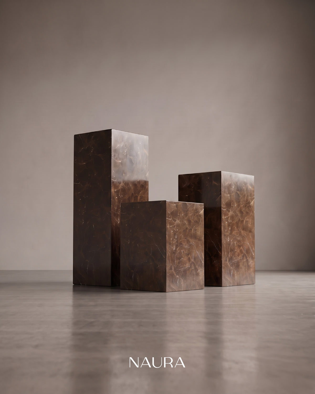 Trio Plinth Set - Mocha