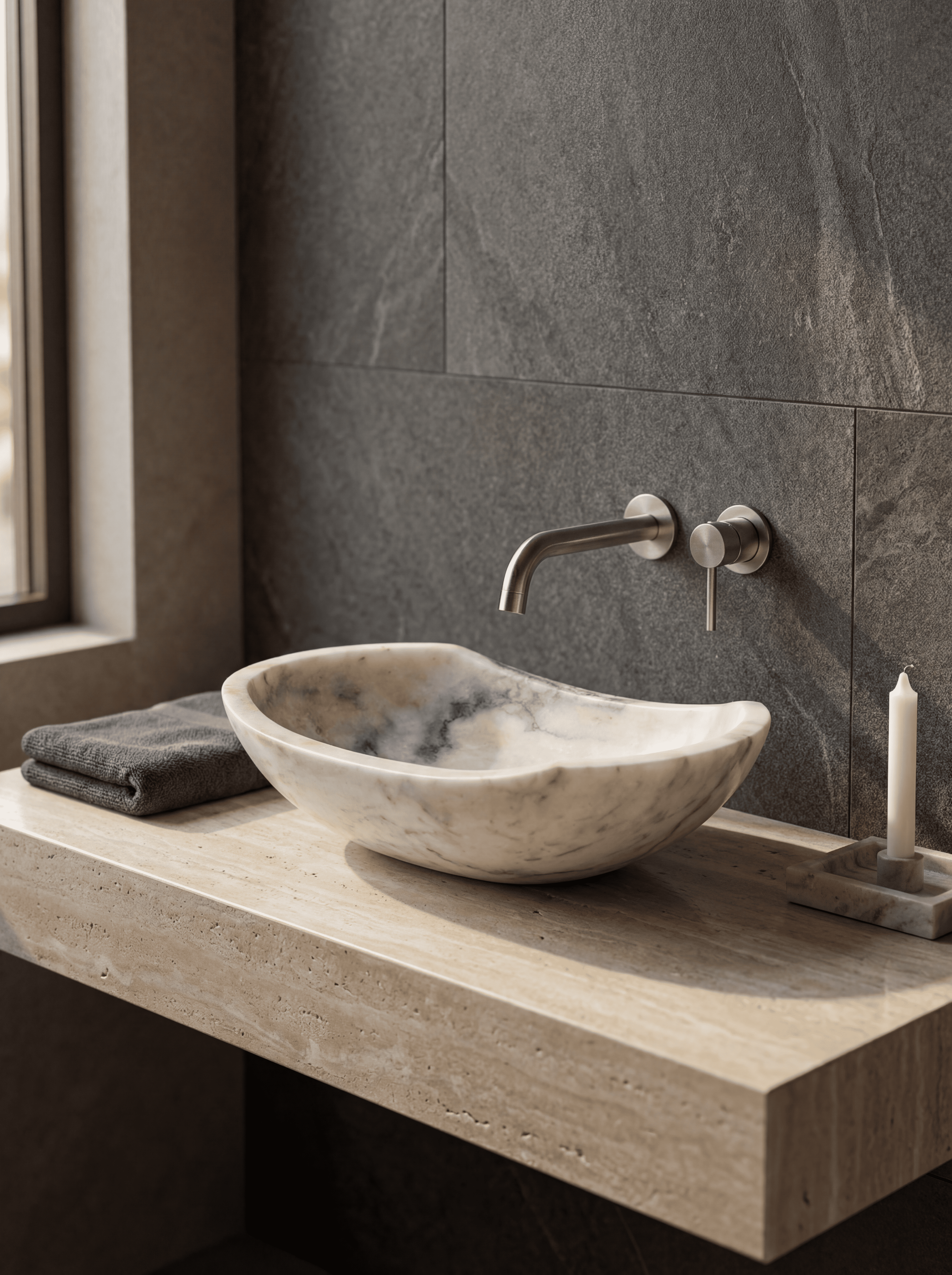 Dino Marble Wash Basin - Stone Bathroom Sink