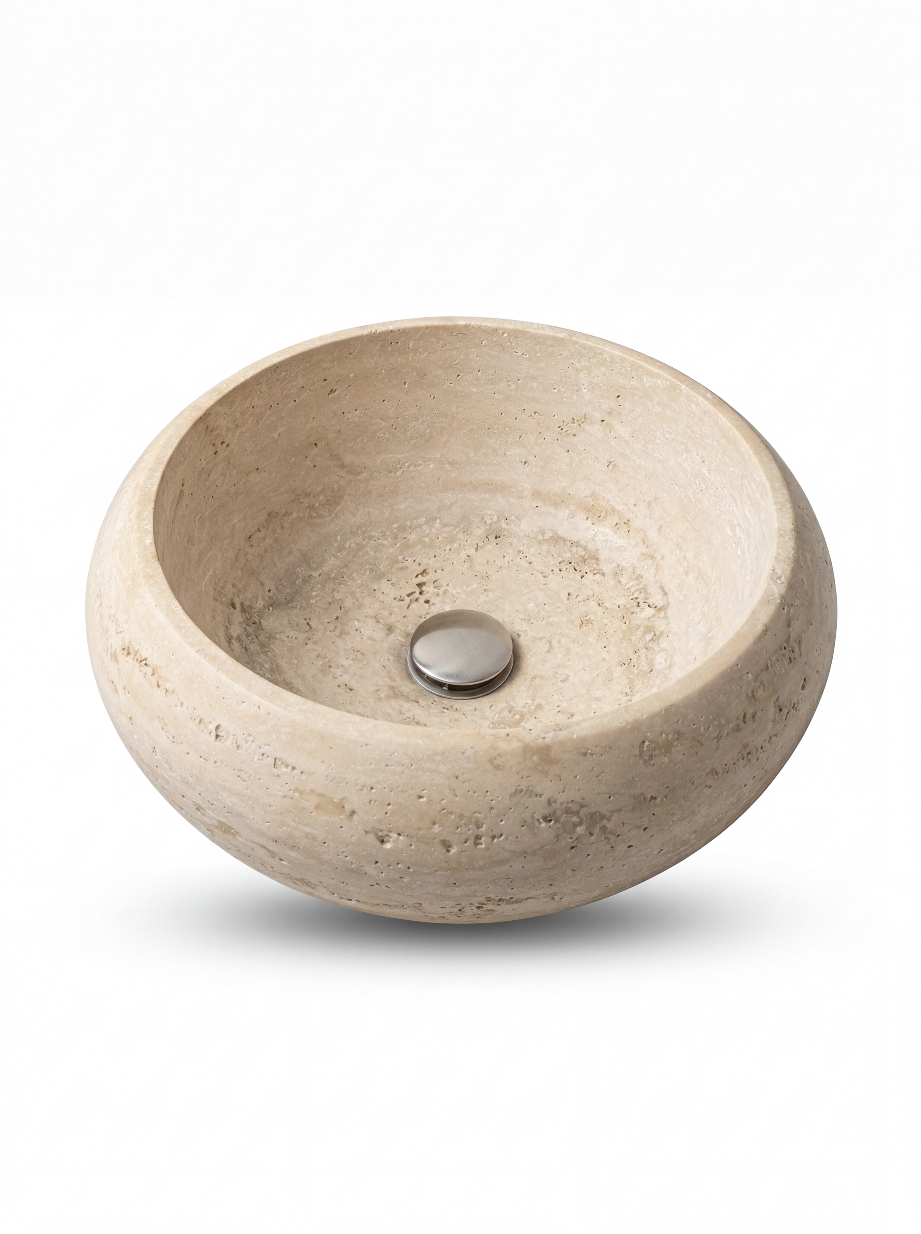 Luxury Halo Travertine Basin - Marble Vanity Sink