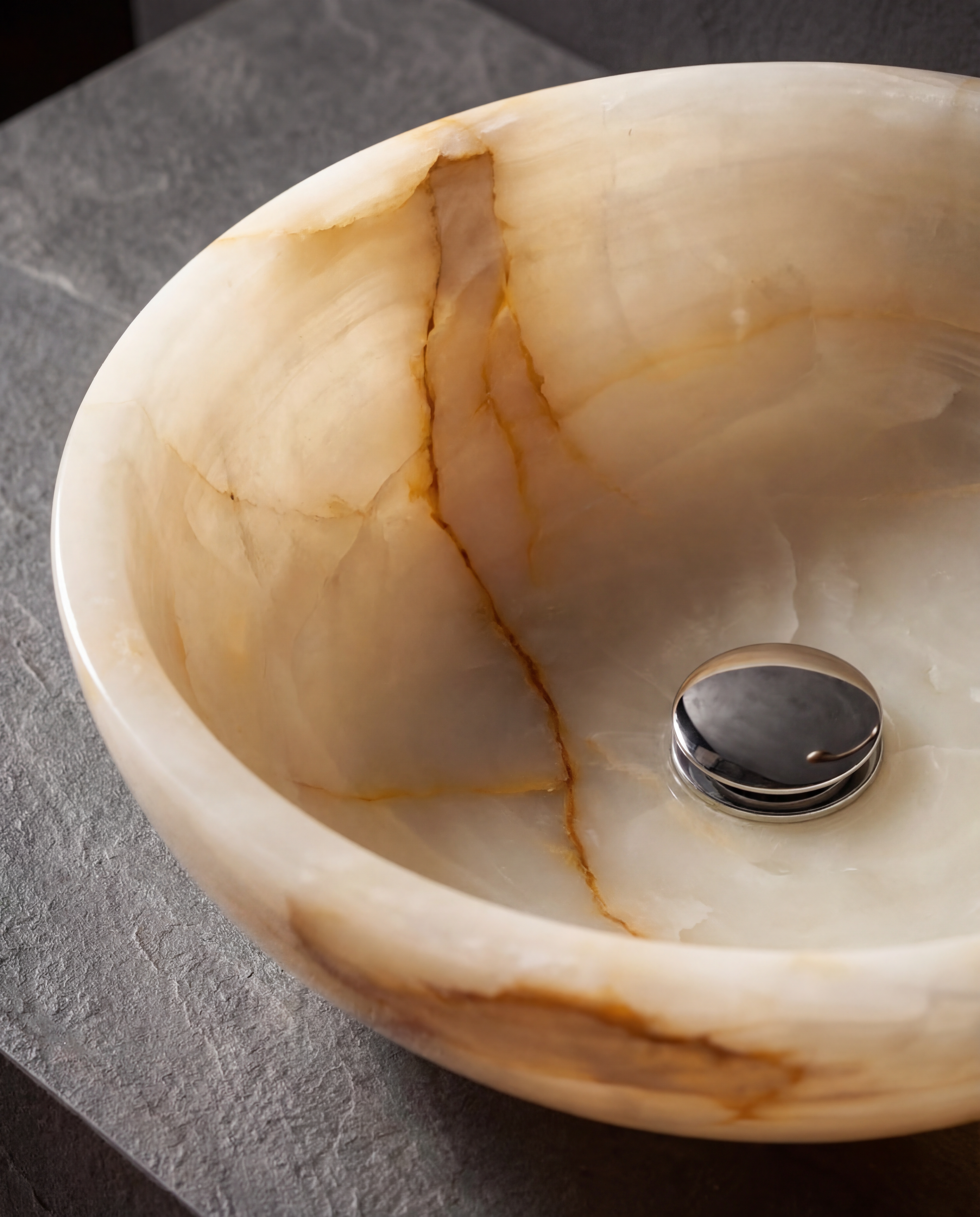 Lumo Onyx Marble Washbasin - Countertop Bathroom Sink