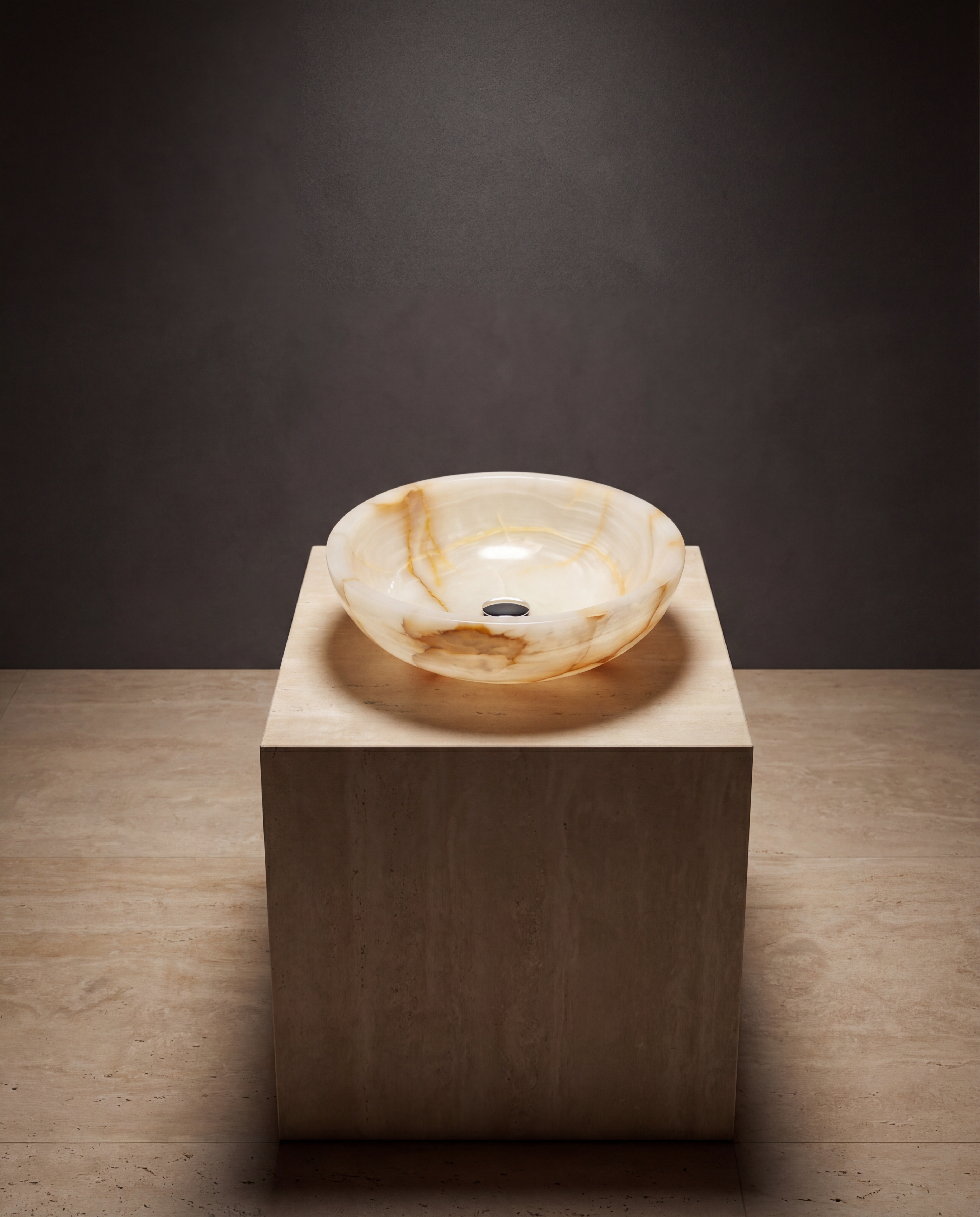 Lumo Onyx Marble Washbasin - Countertop Bathroom Sink