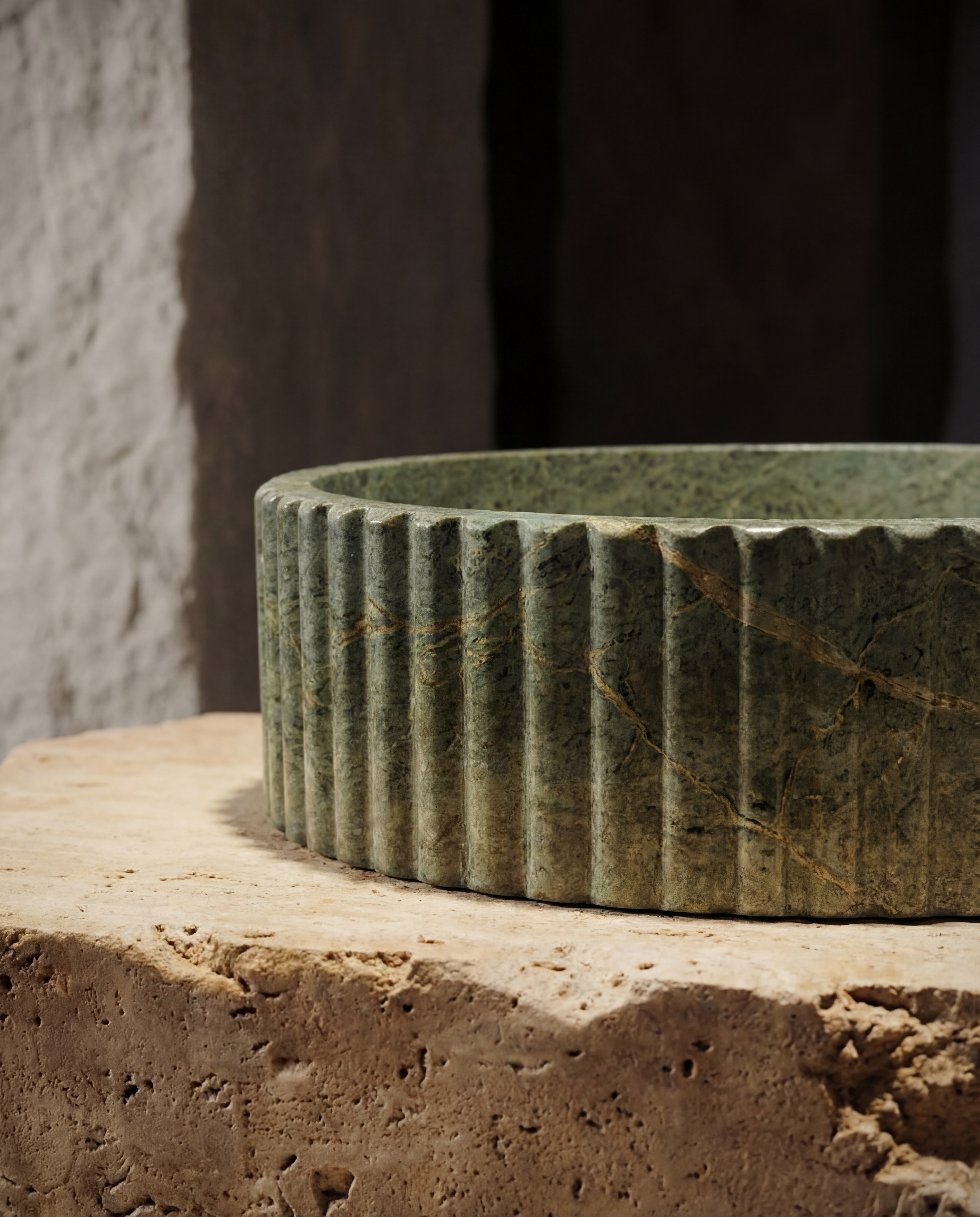 Stone Forest Green Marble Sink - Marble Vessel Basin