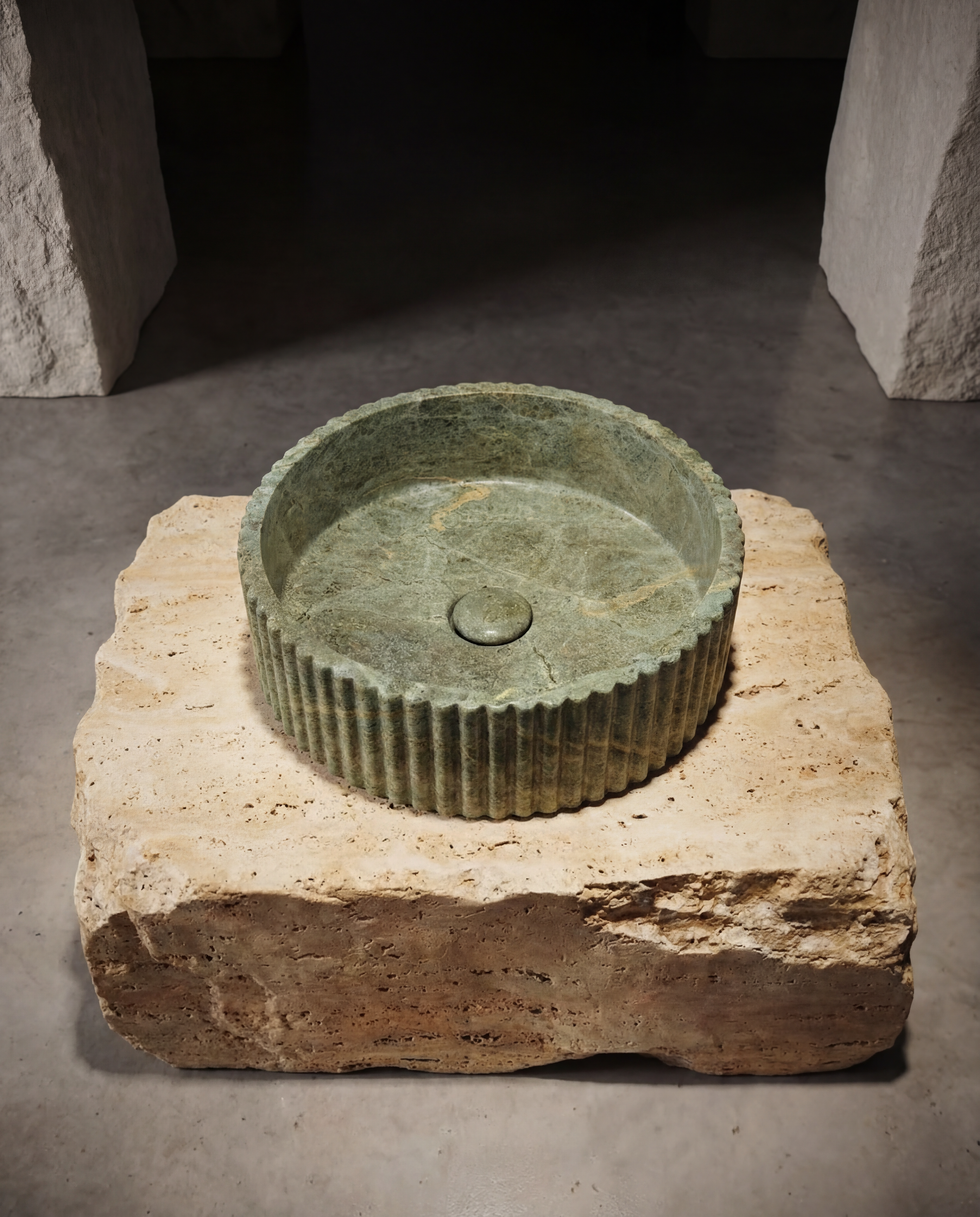 Stone Forest Green Marble Sink - Marble Vessel Basin