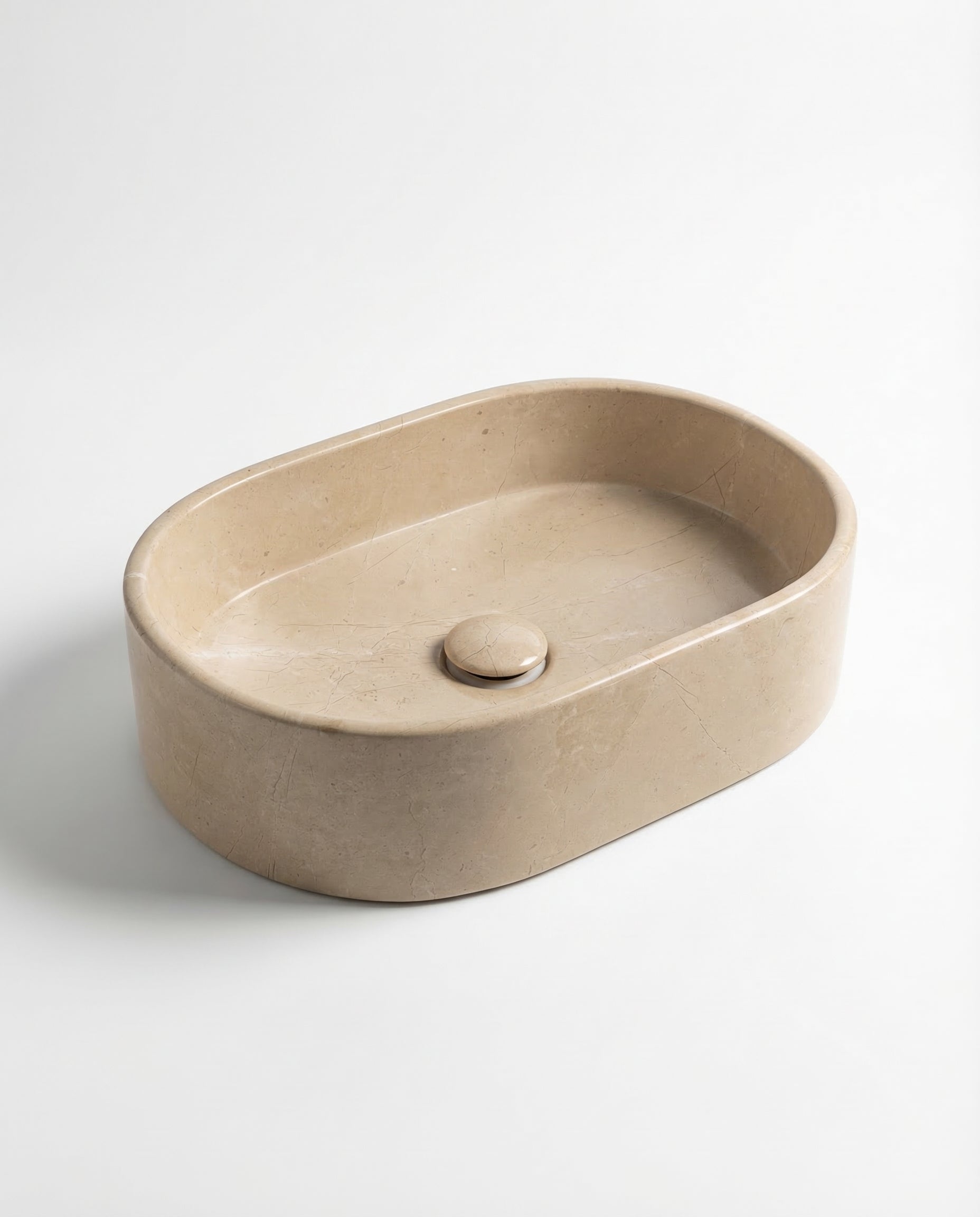 Verona Oval Marble Basin - Bathroom Sink