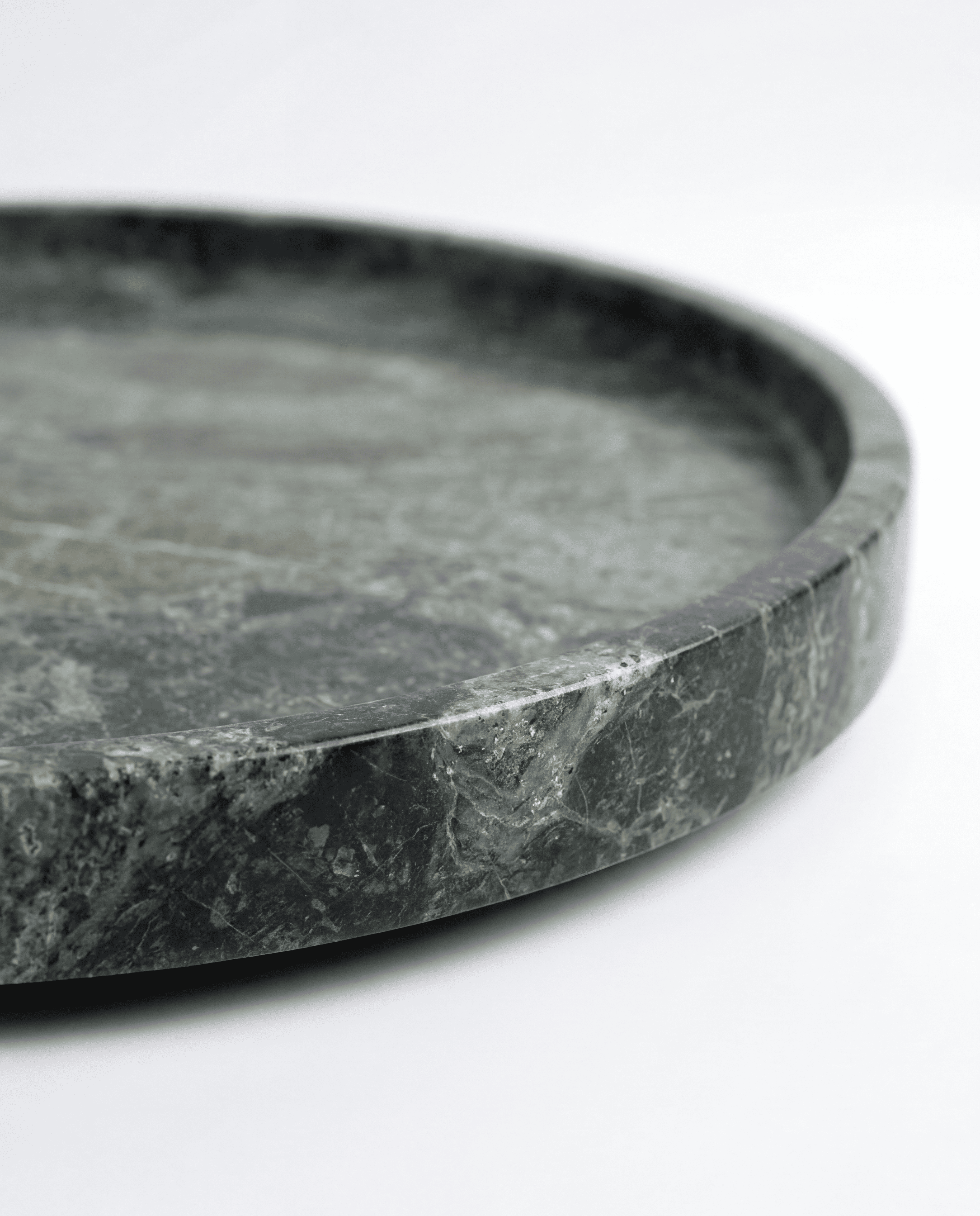 Jungle Green Round Marble Tray - Marble Vanity Tray
