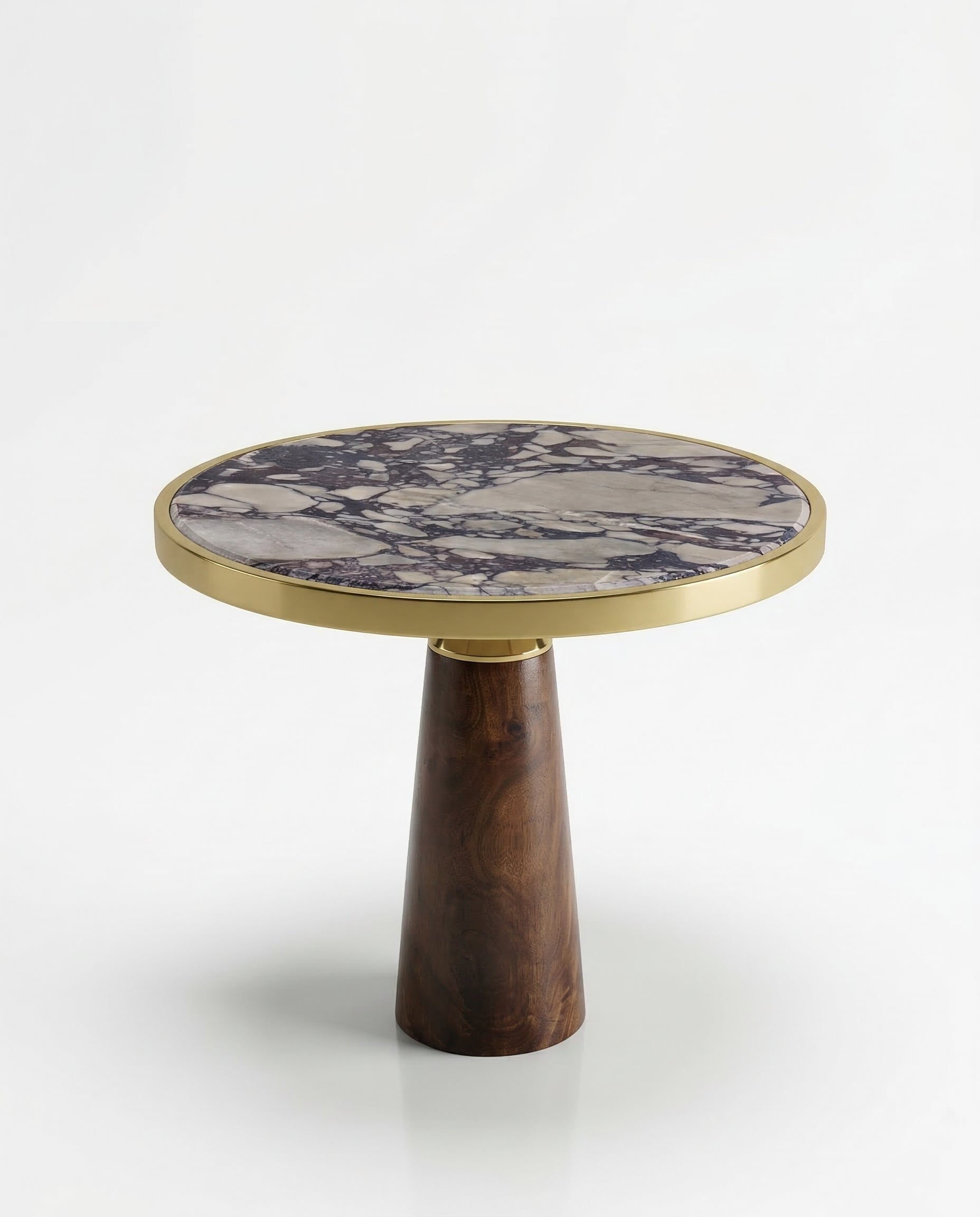 Viola Centro Marble Side Table – Calacatta Viola Marble