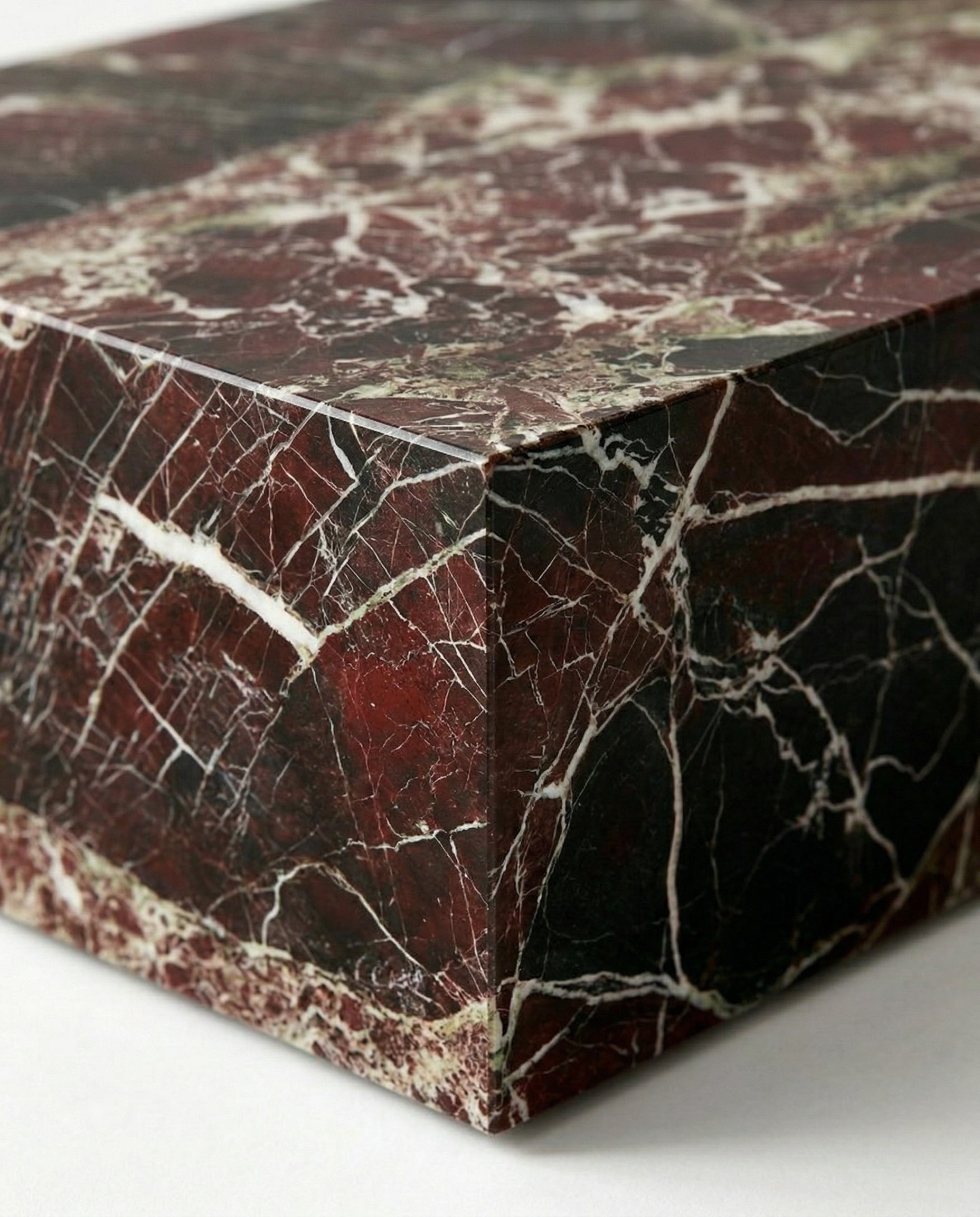 Rosso Plinth Marble Coffee Table - Side Table