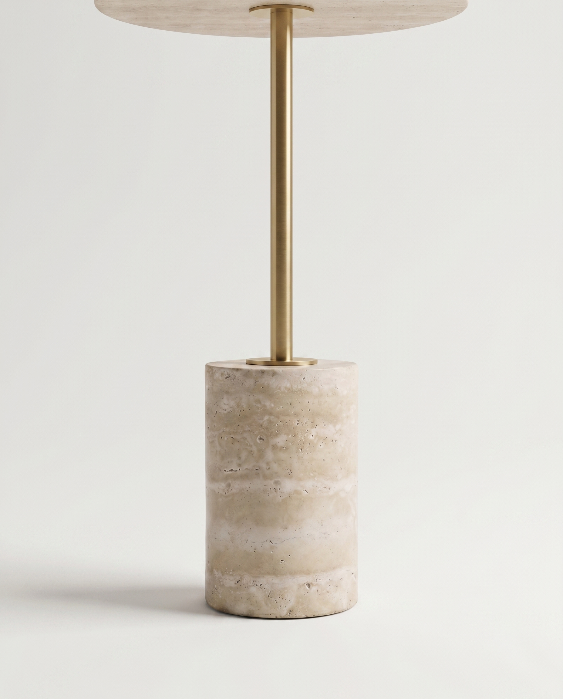 Travertino Round Marble Side Table