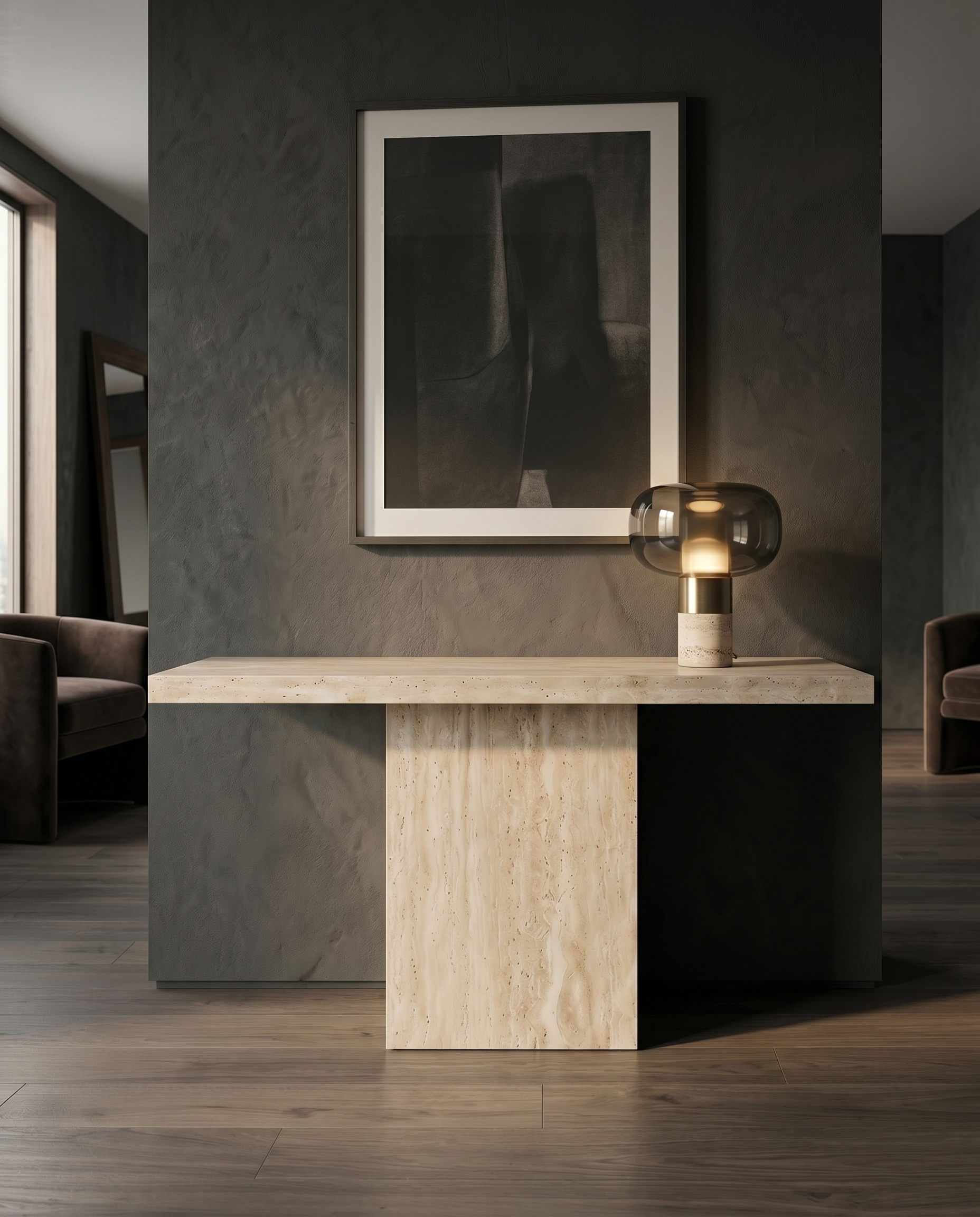Travero Travertine Console Table - Natural Stone Table