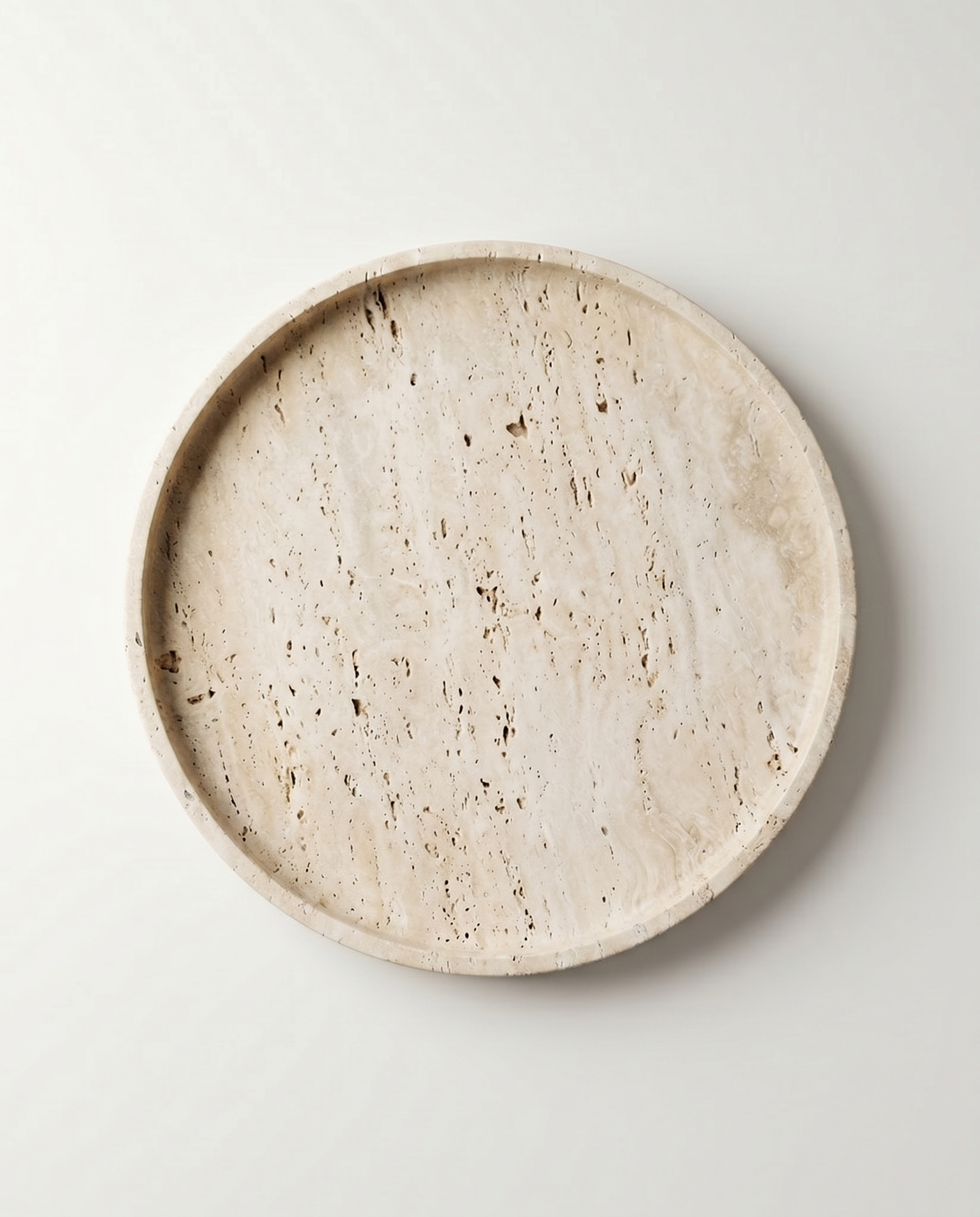 Beige Travertine Tray (12 inches)