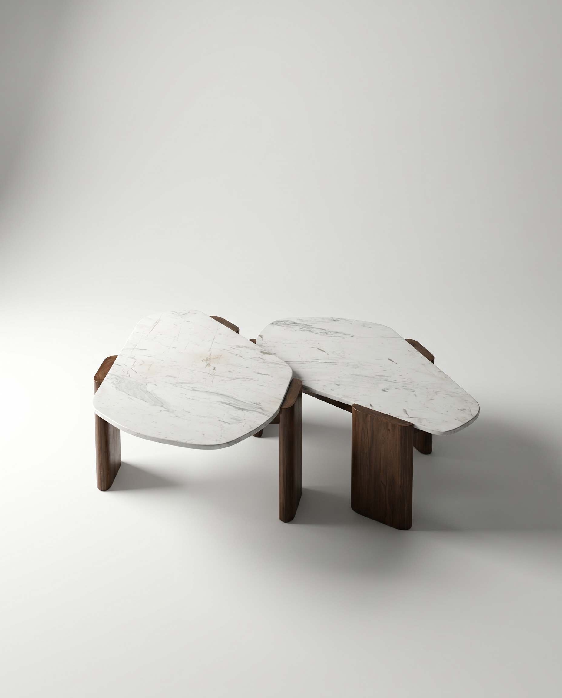 Volakas Marble Nesting Table - Stone Table