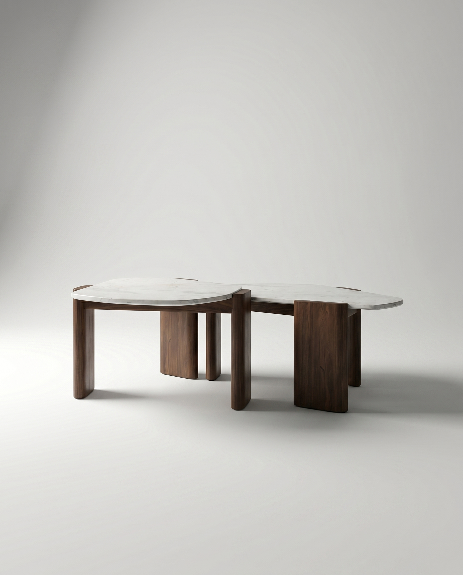 Volakas Marble Nesting Table - Stone Table