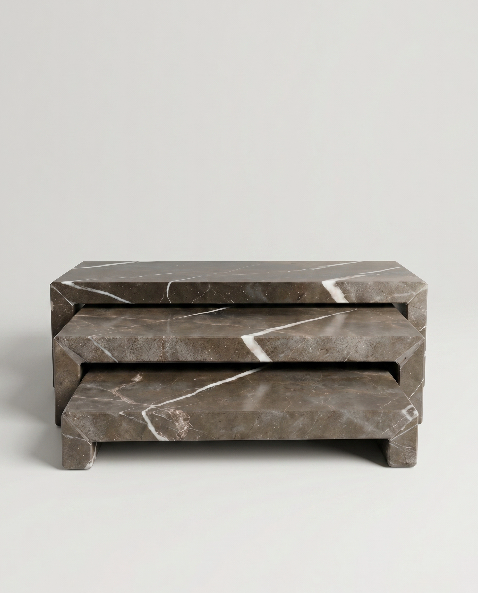Pietra Brown Nesting Tray Set