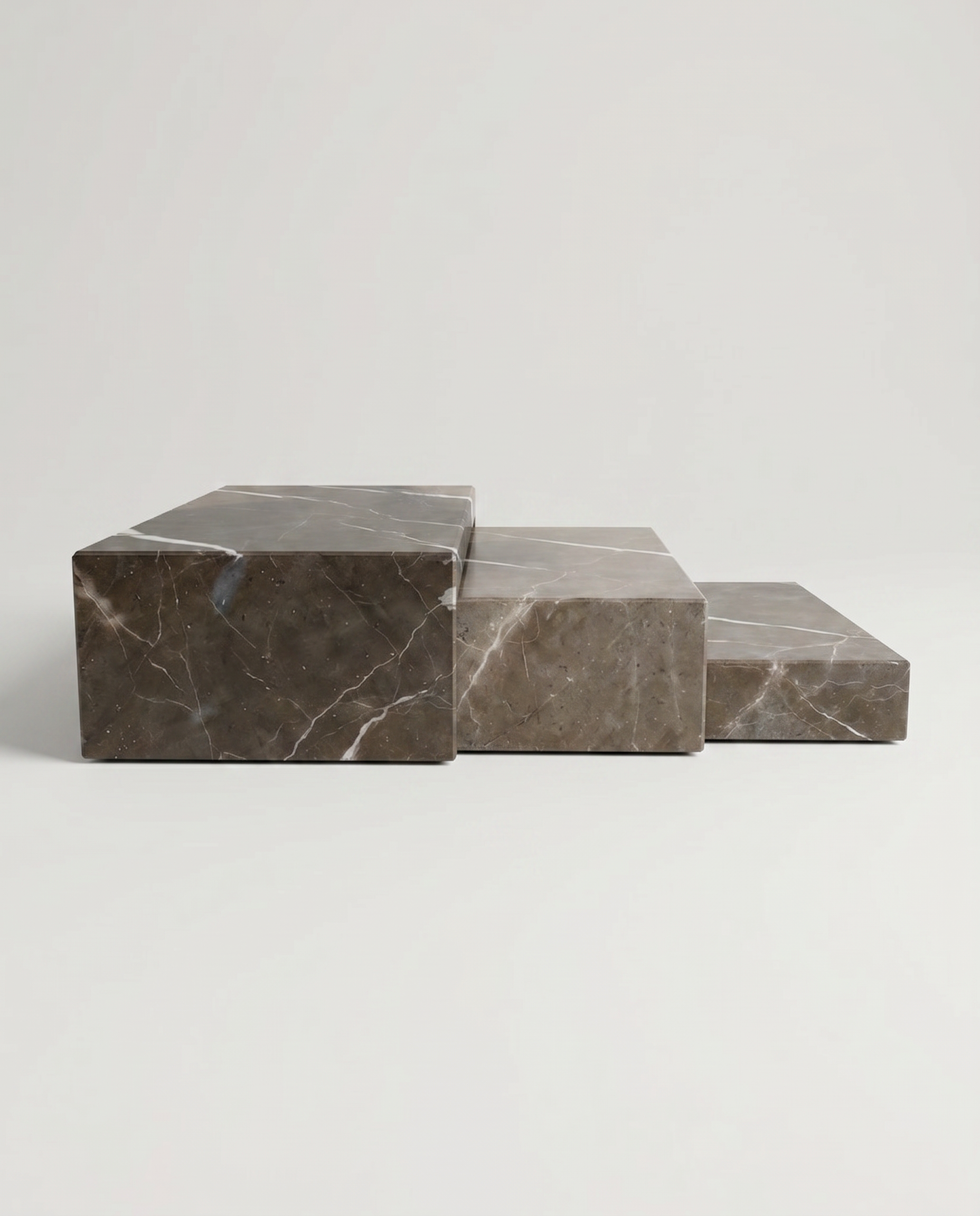 Pietra Brown Nesting Tray Set