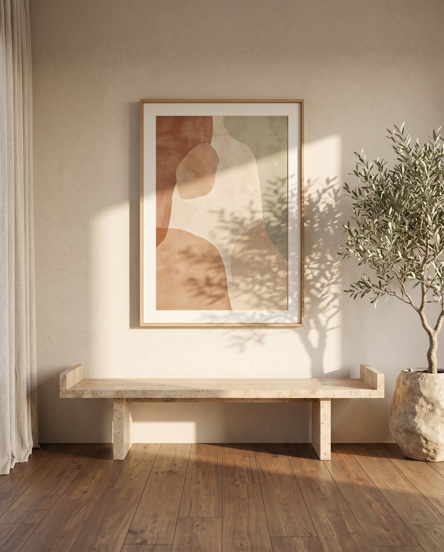 Osso Travertine Bench