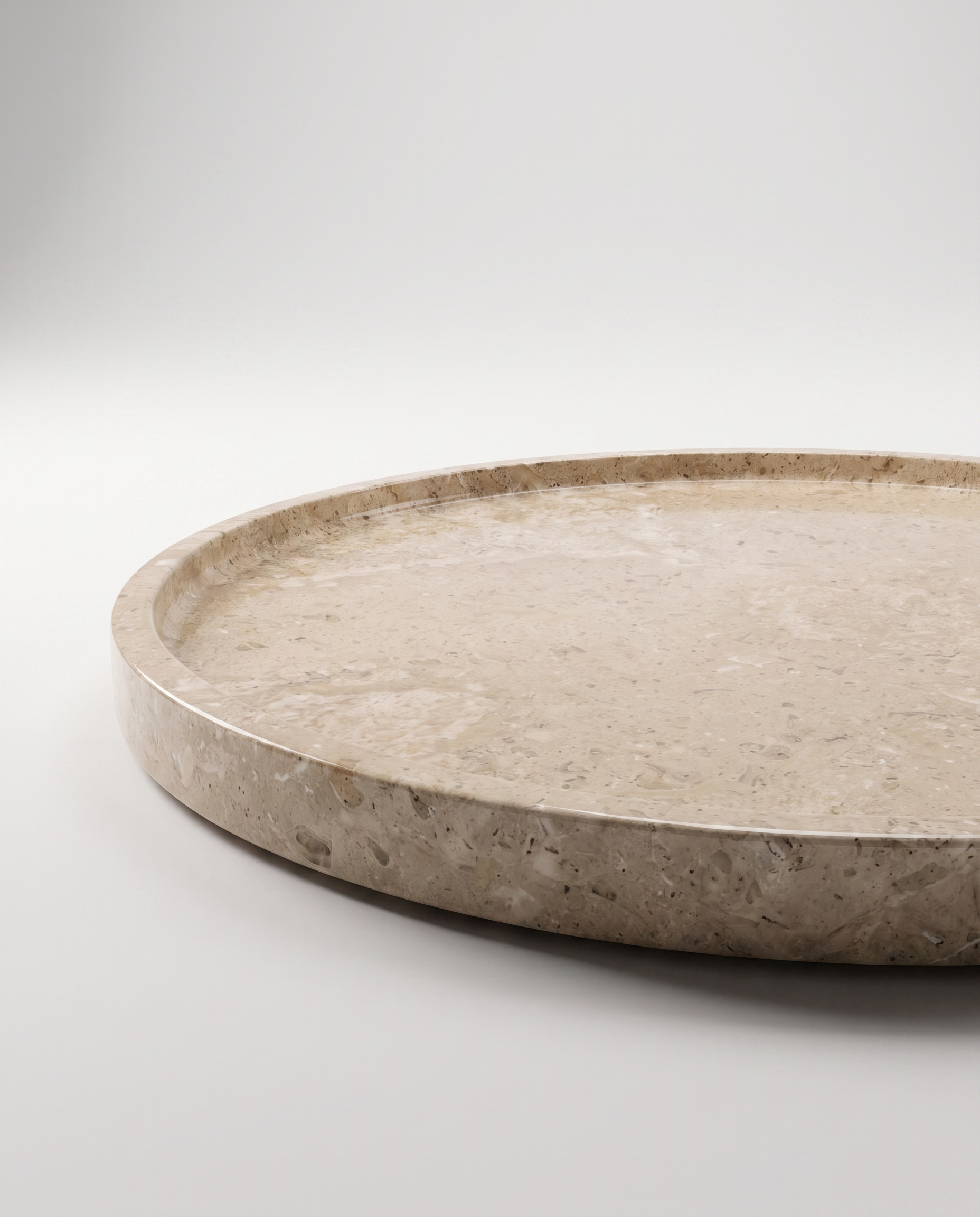 Beige Travertine Tray (12 inches)